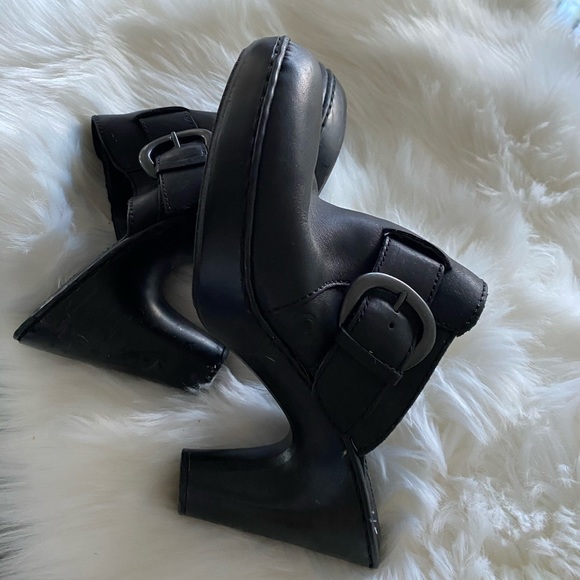 BORN black leather mules - Picture 3 of 8